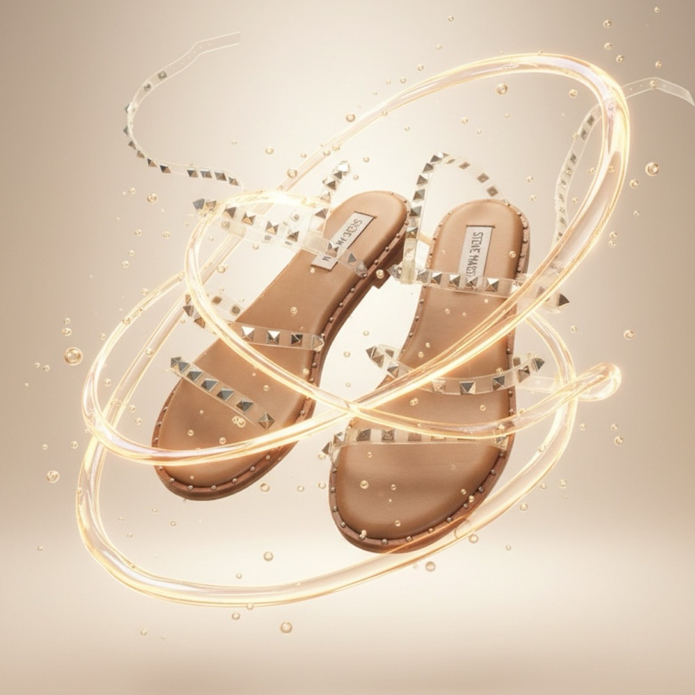 Steve Madden Brown Studded Sandals